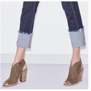 Stylish Brown Peep-Toe Booties